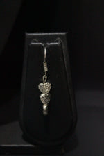 Load image into Gallery viewer, Oxidised Silver Finish Heart Shaped Pendant Rope Closure Necklace Set with Metal Accents
