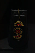 Load image into Gallery viewer, Religious Motif Handcrafted Long Festive Terracotta Clay Necklace Set
