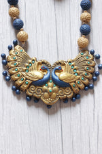 Load image into Gallery viewer, Handcrafted Peacock Motif Terracotta Clay Necklace Set

