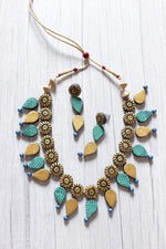 Load image into Gallery viewer, Vibrant Handcrafted Choker Style Terracotta Clay Necklace Set
