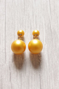 Yellow Glass Stud Earrings