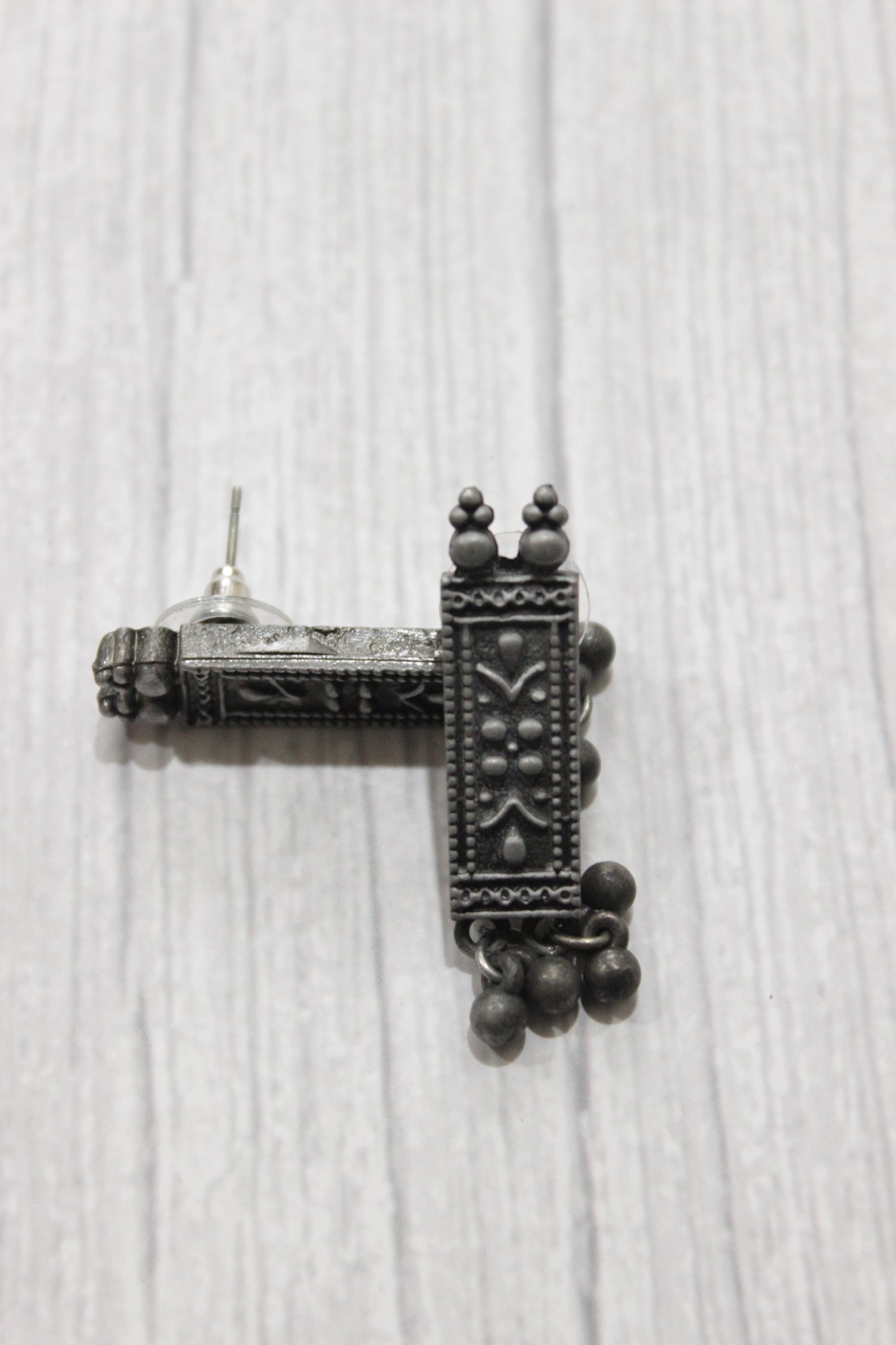 Black Oxidised Finish Intricately Detailed Choker Necklace Set