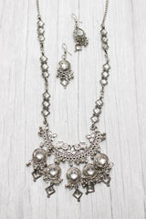Mirror Work Long Necklace Set