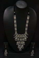 Load image into Gallery viewer, Mirror Work Elaborately Detailed Necklace Set with Adjustable Thread Closure
