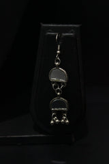 3 Layer Mirror Work Choker Necklace Set with Braided Black Beads