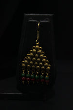 Load image into Gallery viewer, Multi-Layer Green &amp; Cherry Red Gold Finish Necklace Set
