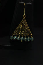 Load image into Gallery viewer, Multi-Layer Blue &amp; White Beads Braided Gold Finish Necklace Set
