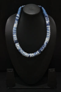 Handcrafted Natural Dyed Indigo Fabric Choker Necklace