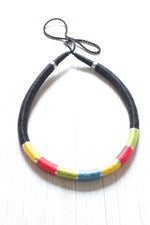 Load image into Gallery viewer, Multi-Color Choker Necklace Handcrafted with Fabric Threads
