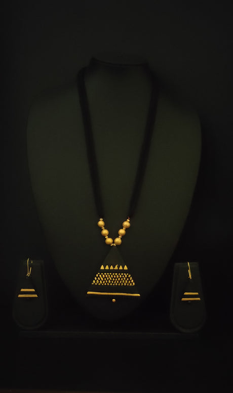 Triangular Terracotta Necklace Set