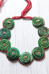 Spiral Handcrafted Fabric Choker Necklace