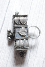 Load image into Gallery viewer, Oxidised Finish Statement Ring Accentuated with Ghungroo Beads
