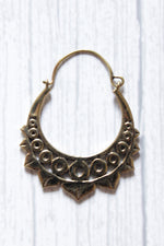 Load image into Gallery viewer, Brass Spiral Boho Hoop Earrings
