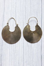 Load image into Gallery viewer, Vintage Brass Spiral Bali Handmade Hoop Earrings
