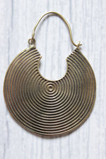 Load image into Gallery viewer, Vintage Brass Spiral Bali Handmade Hoop Earrings

