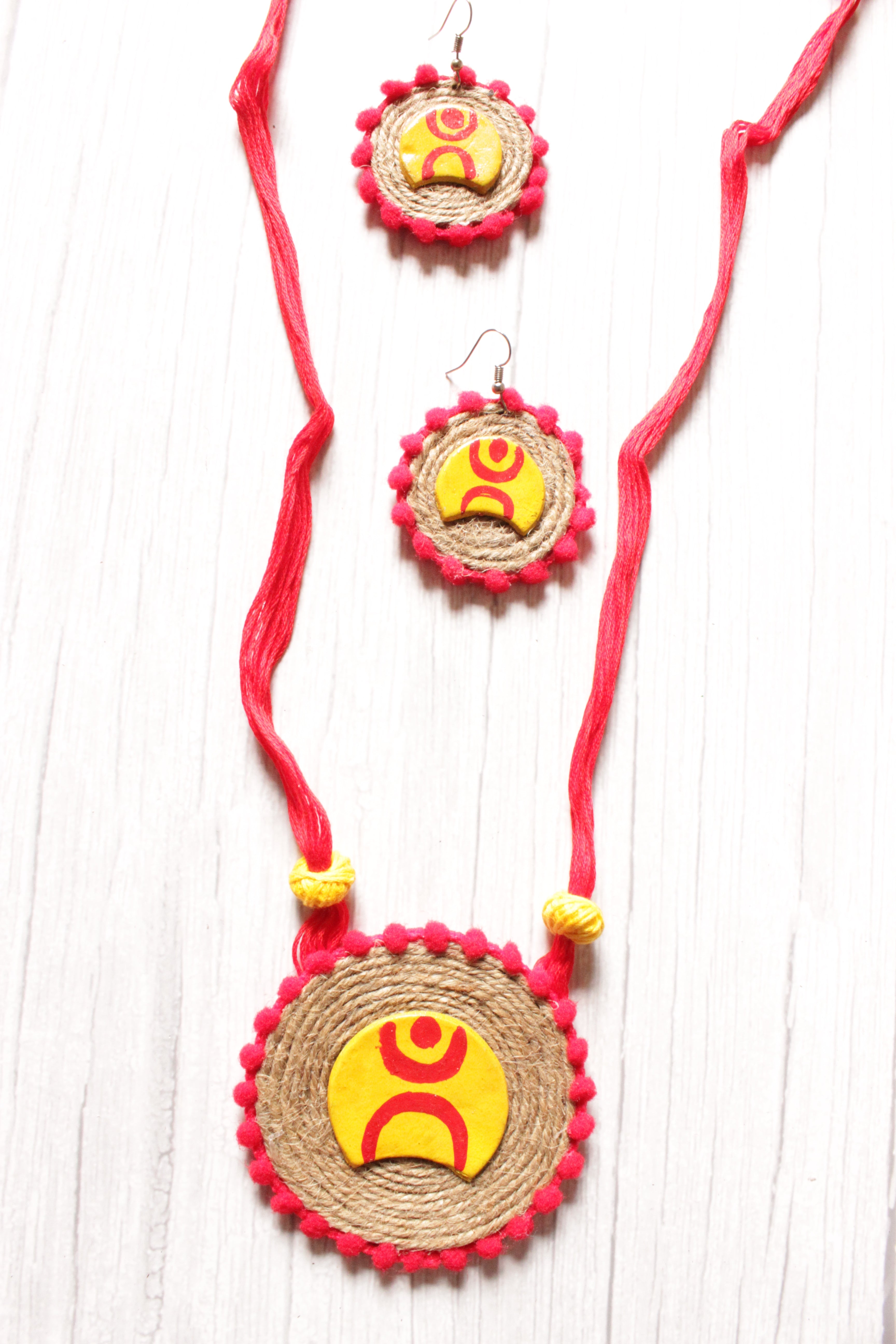 Jute Handcrafted Long Necklace Set