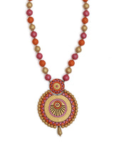 Multi-colored Beaded Terracotta Necklace Set