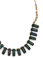 Load image into Gallery viewer, Leaf Painted Beaded Terracotta Necklace Set
