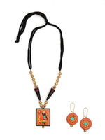 Load image into Gallery viewer, Tribal Modern Terracotta Necklace Set
