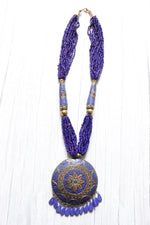 Load image into Gallery viewer, Purple Beads Handcrafted Long Tibetan Necklace
