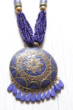 Load image into Gallery viewer, Purple Beads Handcrafted Long Tibetan Necklace
