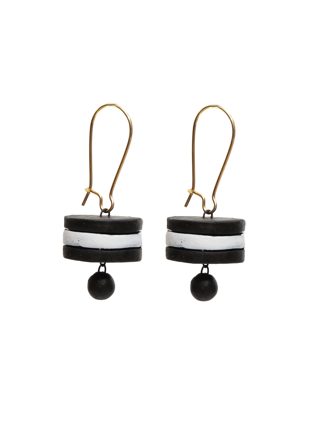 Black Abstract Beaded Terracotta Necklace set