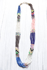Load image into Gallery viewer, Color Blocked Multi-Color Beads Hand Braided Tribal Necklace
