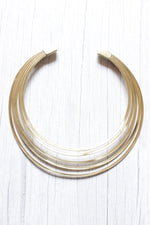 Load image into Gallery viewer, Multi-Layer Bright Finish Hasli Style Brass Choker Necklace
