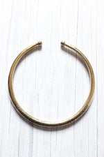 Load image into Gallery viewer, Flower Motifs Dual Finish Hasli Style Brass Choker Necklace
