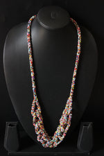 Load image into Gallery viewer, Multi-Color Beaded Hand Braided Long Contemporary Necklace
