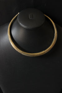 Dull Finish Hasli Style Brass Choker Necklace