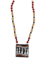 Load image into Gallery viewer, Tribal Motifs Beaded Terracotta Necklace Set
