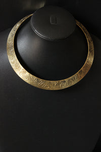 Swan Motifs Antique Finish Hasli Style Brass Choker Necklace