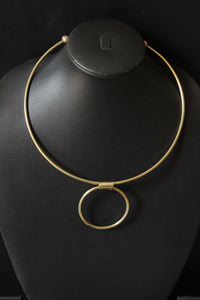 Brass Wire Circular Choker Necklace