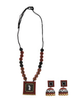 Load image into Gallery viewer, Tribal Buttoned Terracotta Necklace Set
