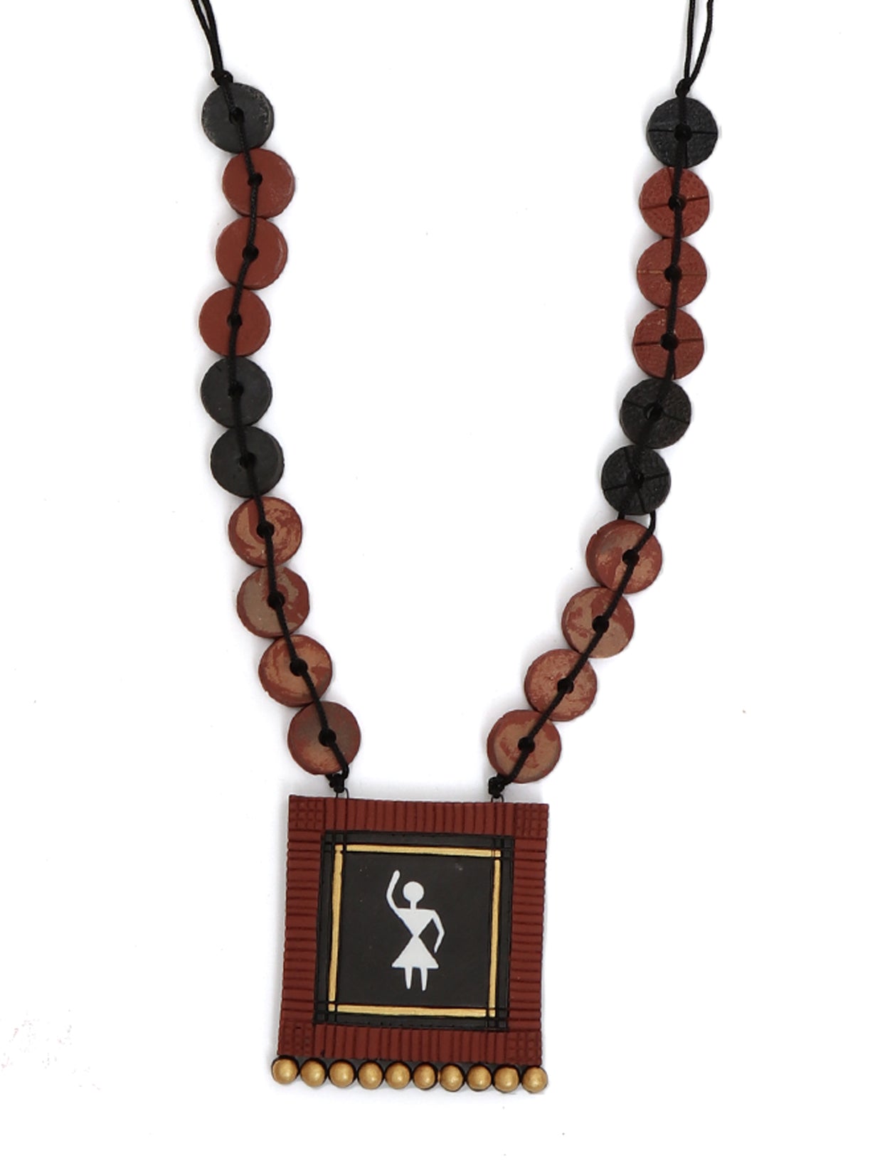 Tribal Buttoned Terracotta Necklace Set