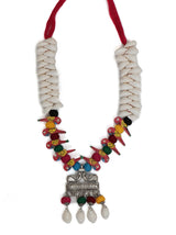 Wooden Birds and Shell Work Elaborate Necklace Set