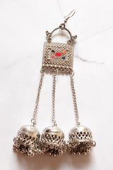 Afghani Dangler Earrings with 3 Jhumka Strands