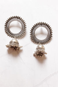 Circular Hoop Earrings with Jhumka Endings