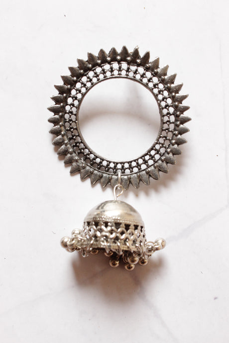 Circular Hoop Earrings with Jhumka Endings