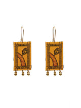 Tree Printed Fabric Necklace Set with Thread Closure