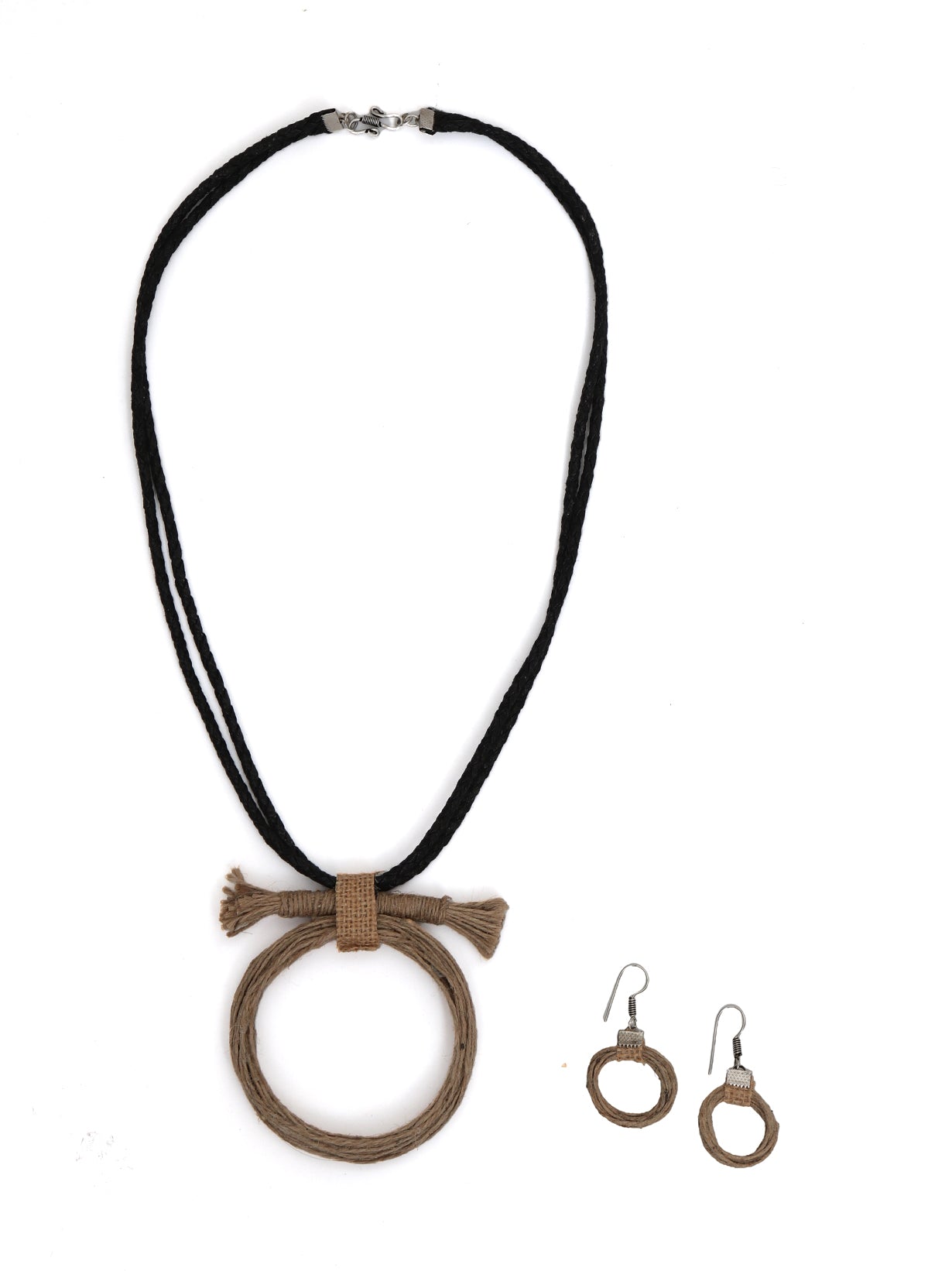 Handcrafted Eco-Friendly Twisted Rope & Jute Necklace Set