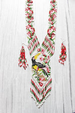 Load image into Gallery viewer, Multi-Color Elaborate Handcrafted Beaded Necklace Set with Dangler Earrings
