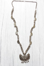 Load image into Gallery viewer, Silver Finish Long Chain Metal Necklace
