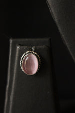 Load image into Gallery viewer, Pink Natural Stone Embedded Silver Finish Necklace Set with Ring
