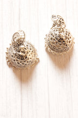 Black Thread Braided Coin Embellishments Choker Necklace Set with Jhumka Earrings