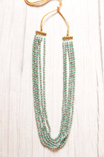 Load image into Gallery viewer, Multi-Layer Beaded Strings Antique Gold Finish Adjustable Length Necklace
