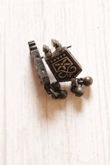 Oxidised Finish Ghungroo Beads Embellished Adjustable Thread Choker Necklace Set