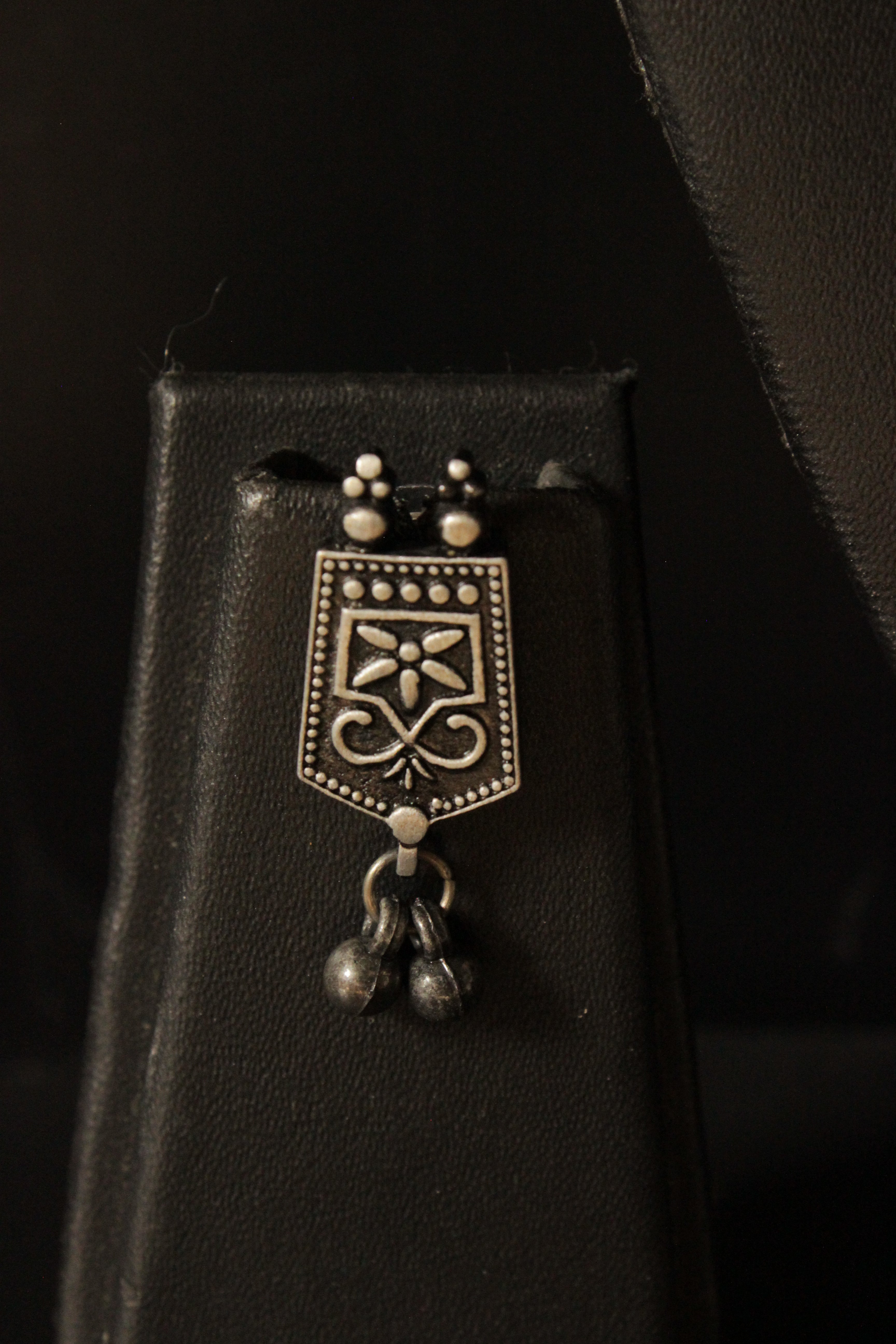 Oxidised Finish Ghungroo Beads Embellished Adjustable Thread Choker Necklace Set