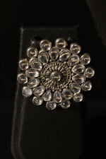 Load image into Gallery viewer, Flower Motif White Rhinestones Embedded Choker Necklace Set
